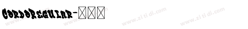 CordoRegular字体转换