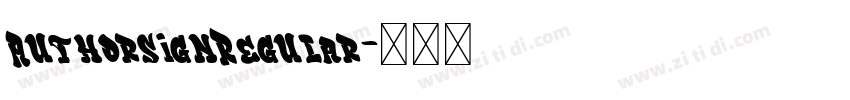 AuthorsignRegular字体转换