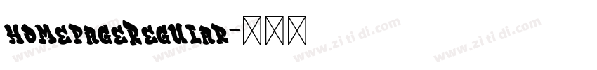 homepageRegular字体转换