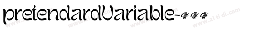 pretendardVariable字体转换