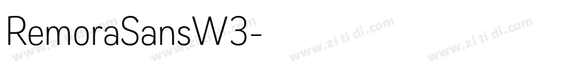 RemoraSansW3字体转换
