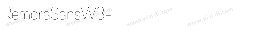 RemoraSansW3字体转换