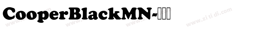 CooperBlackMN字体转换