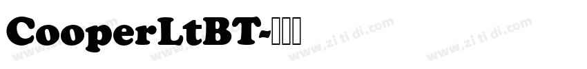 CooperLtBT字体转换