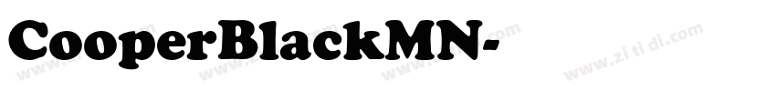 CooperBlackMN字体转换