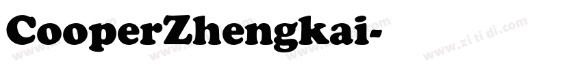 CooperZhengkai字体转换