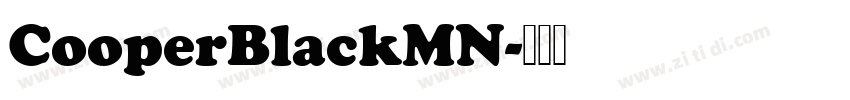 CooperBlackMN字体转换