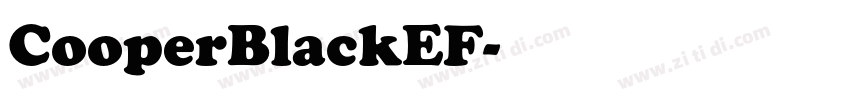 CooperBlackEF字体转换