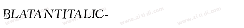 BlatantItalic字体转换