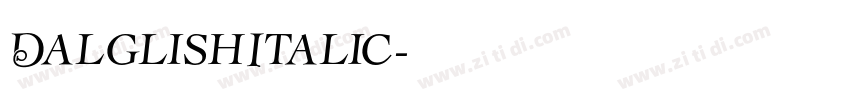DalglishItalic字体转换