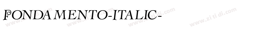 Fondamento-Italic字体转换
