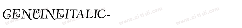 GENUINEItalic字体转换 GENUINEItalic字体转换