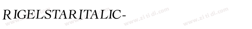 RigelstarItalic字体转换