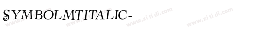 SymbolMTItalic字体转换