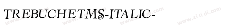 TrebuchetMS-Italic字体转换