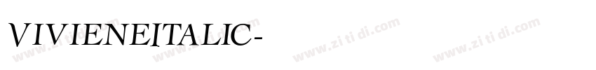 VivieneItalic字体转换