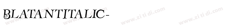 BlatantItalic字体转换