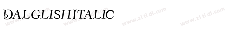DalglishItalic字体转换