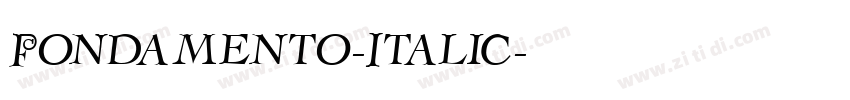 Fondamento-Italic字体转换