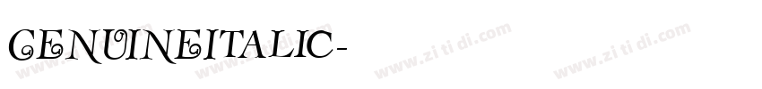 GENUINEItalic字体转换 GENUINEItalic字体转换