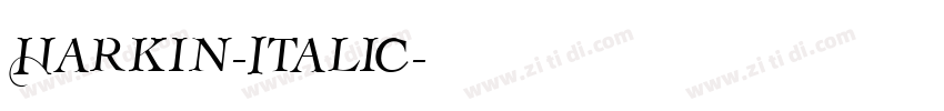 Harkin-Italic字体转换 Harkin-Italic字体转换