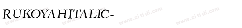 RukoyahItalic字体转换