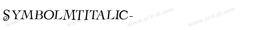 SymbolMTItalic字体转换