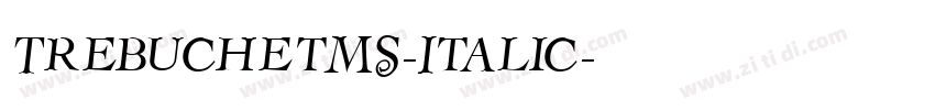 TrebuchetMS-Italic字体转换