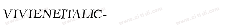 VivieneItalic字体转换