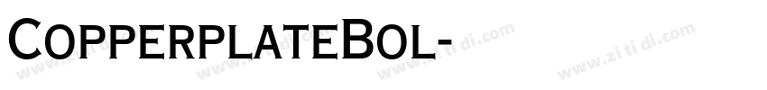 CopperplateBol字体转换