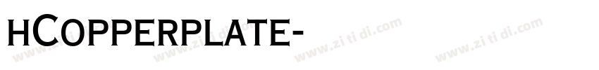 hCopperplate字体转换