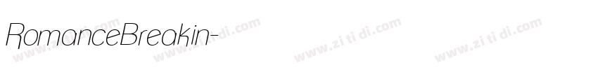RomanceBreakin字体转换