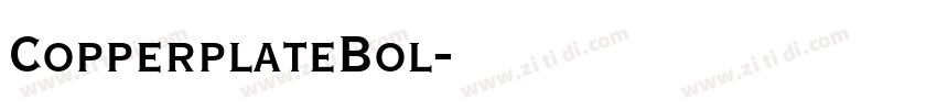 CopperplateBol字体转换