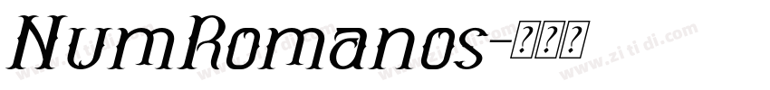 NumRomanos字体转换