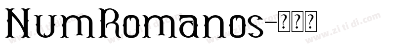 NumRomanos字体转换