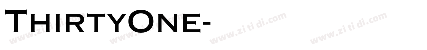 ThirtyOne字体转换