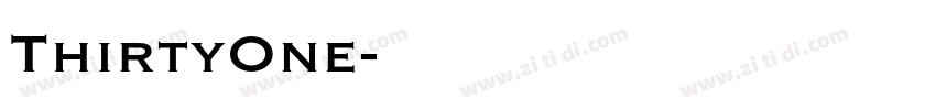 ThirtyOne字体转换