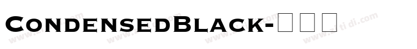 CondensedBlack字体转换