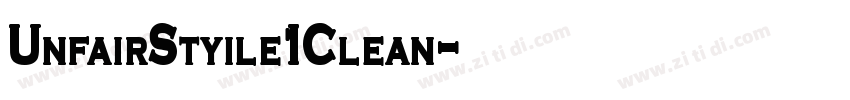 UnfairStyile1Clean字体转换