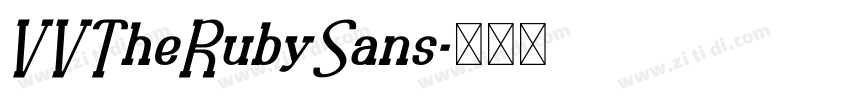 VVTheRubySans字体转换