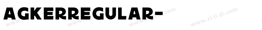 AgkerRegular字体转换