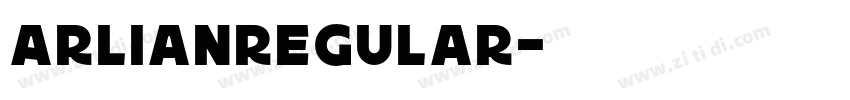 ArlianRegular字体转换