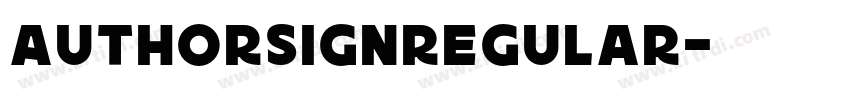 AuthorsignRegular字体转换