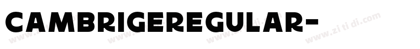 CambrigeRegular字体转换
