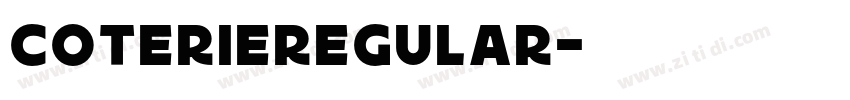 CoterieRegular字体转换
