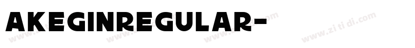 AkeginRegular字体转换
