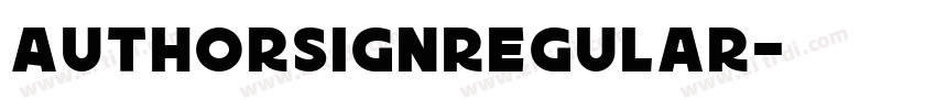 AuthorsignRegular字体转换
