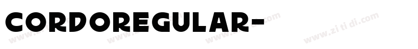 CordoRegular字体转换