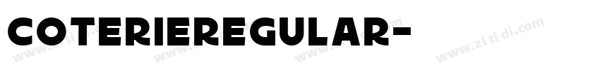CoterieRegular字体转换