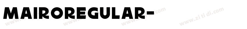 MairoRegular字体转换 MairoRegular字体转换